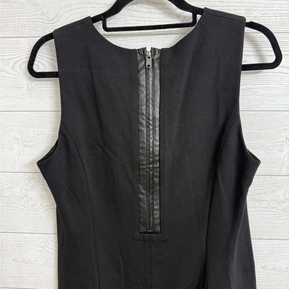 DKNYC Women’s Black Faux Leather Sleeveless Midi Dress. Size 12 - Picture 5 of 6